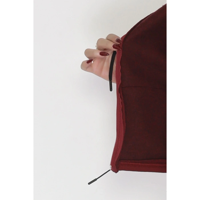 3 İplik Şardonlu Yelek Bordo - 42201.1857.