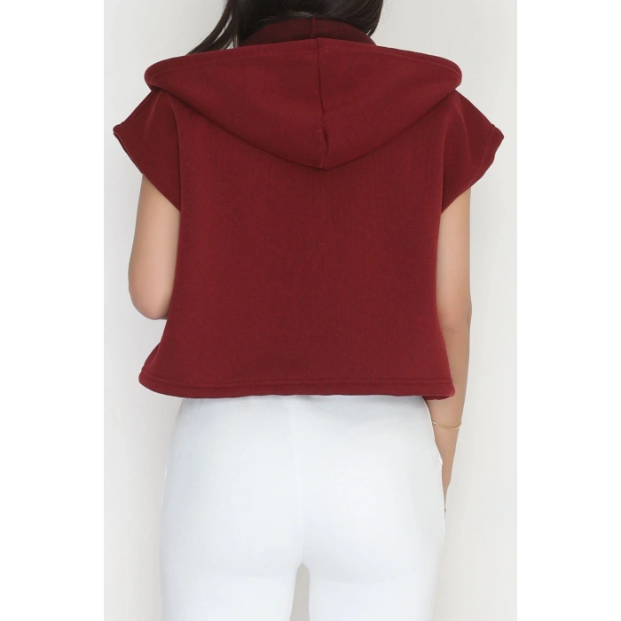 3 İplik Şardonlu Yelek Bordo - 42201.1857.