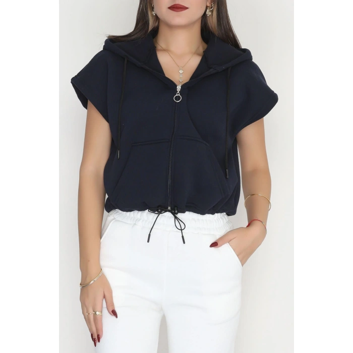 3 İplik Şardonlu Yelek Lacivert - 42201.1857.