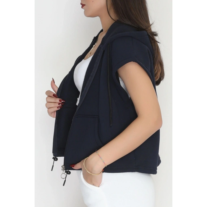 3 İplik Şardonlu Yelek Lacivert - 42201.1857.