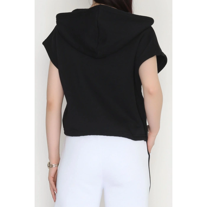 3 İplik Şardonlu Yelek Siyah - 42201.1857.