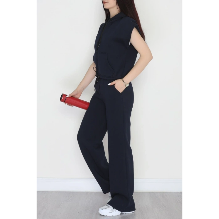 3 İplik Şardonlu Yelekli Takım Lacivert - 42200.1857.