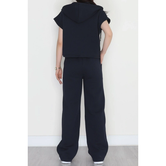 3 İplik Şardonlu Yelekli Takım Lacivert - 42200.1857.