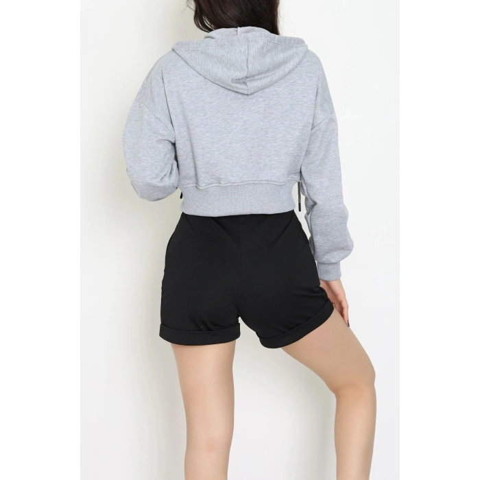 3 İplik Şardonsuz Balon Kol Crop Sweat Grimelanj - 80773.1878.