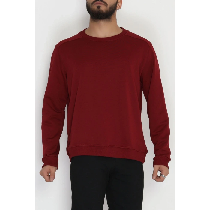 3 İplik Şardonsuz Erkek Sweat Bordo - 42617.1878.