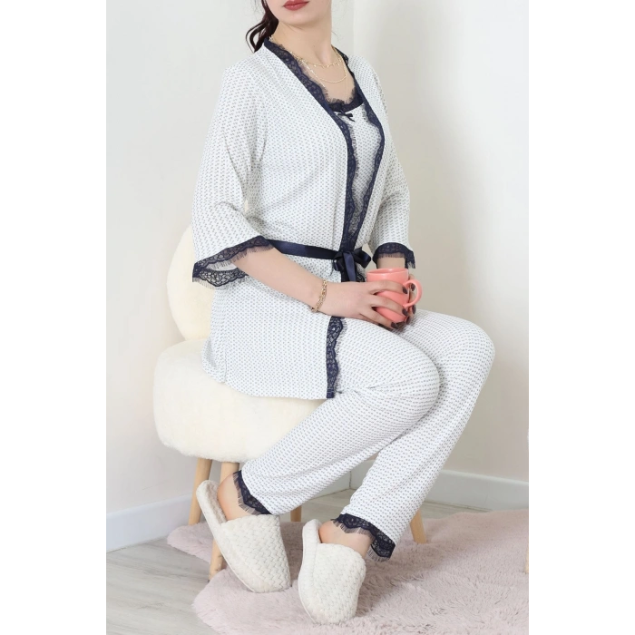 3Lü Pijama Seti Beyaz - 52170.2123.