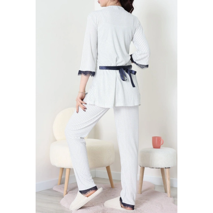3Lü Pijama Seti Beyaz - 52170.2123.