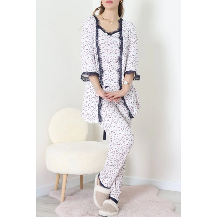 3Lü Pijama Seti Beyazmor - 52170.2123.