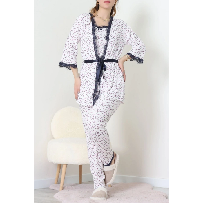 3Lü Pijama Seti Beyazmor - 52170.2123.