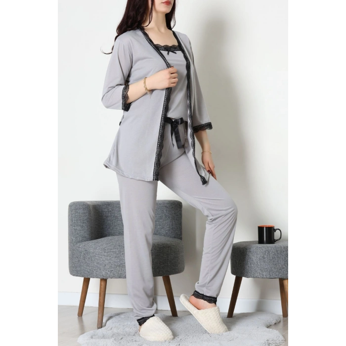 3Lü Pijama Seti Boyalıgri - 52170.2123.