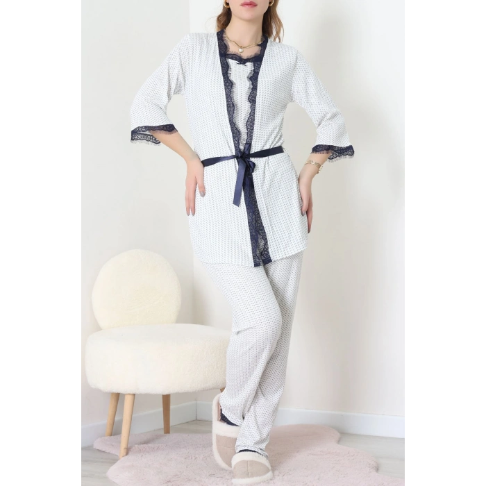 3Lü Pijama Seti Ekrupuantiye - 52170.2123.