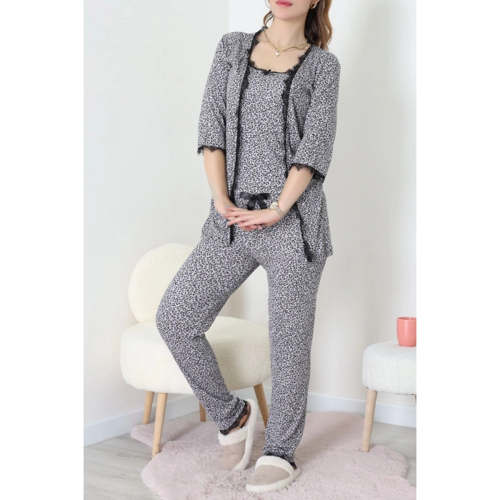 3Lü Pijama Seti Fümeleopar - 52170.2123.