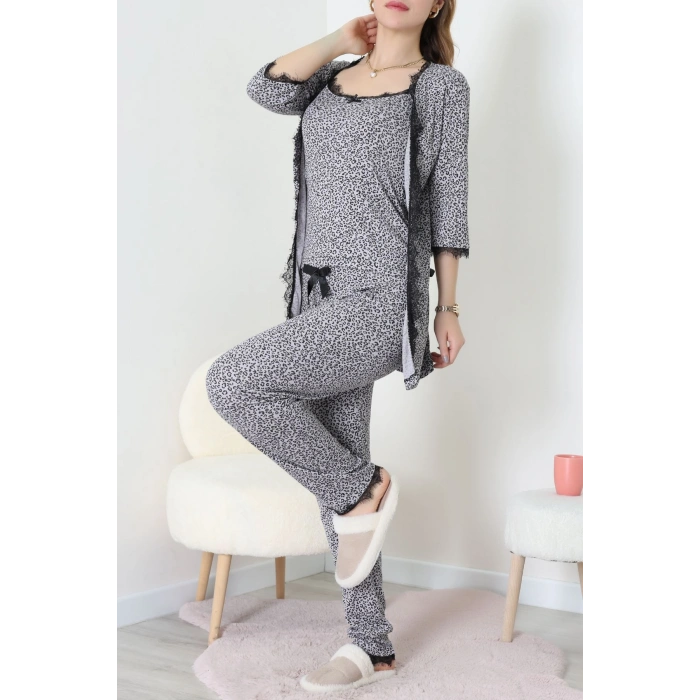 3Lü Pijama Seti Fümeleopar - 52170.2123.