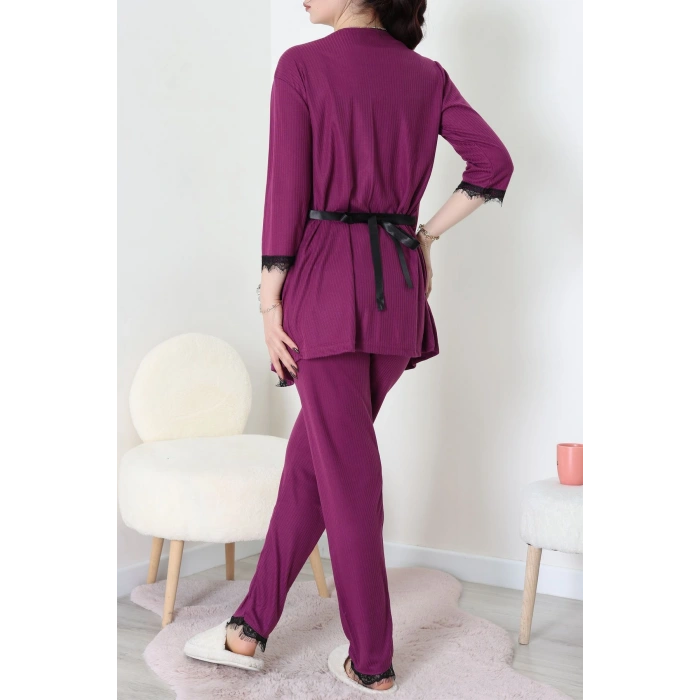 3Lü Pijama Seti Mor - 52170.2123.