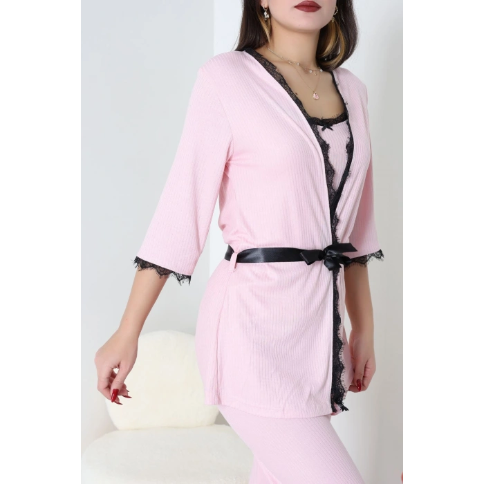 3Lü Pijama Seti Pudra - 52170.2123.