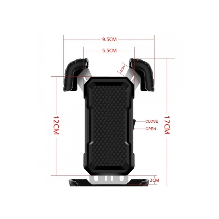 360° Derece Ayarlanabilen Gidon Bağlantılı Bisiklet Motosiklet İçin Abs 4-7.8″ İnç Telefon Tutucu