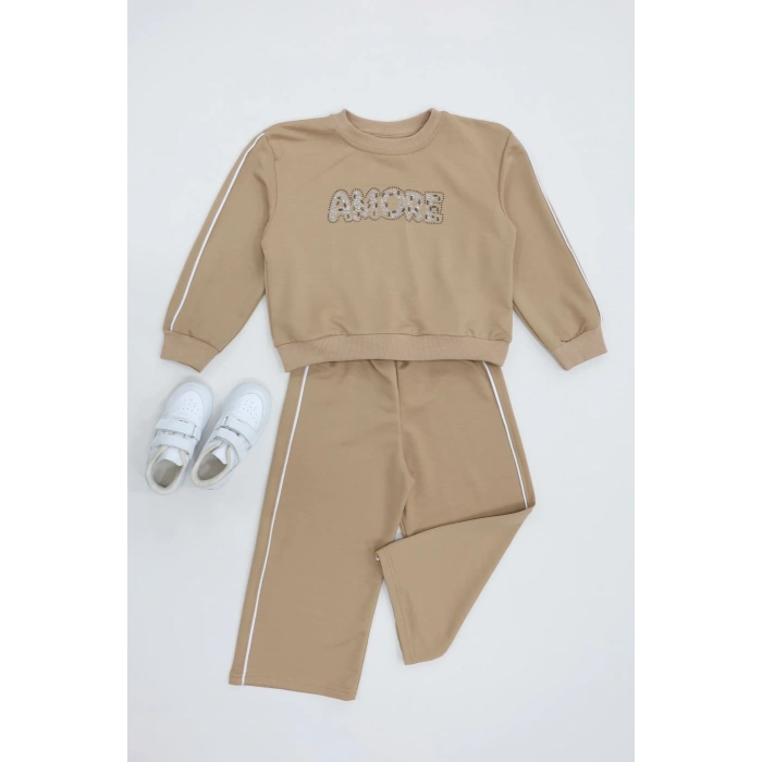 4-10 Yaş 2 İplik İkili Takım Vizon - 52186.1776.