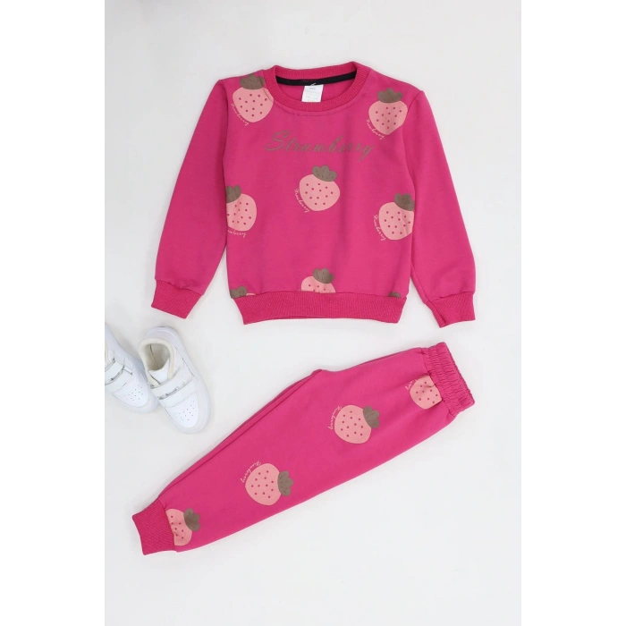 4-10 Yaş İki İp Şardonlu İkili Takım Pembe - 52114.1776.