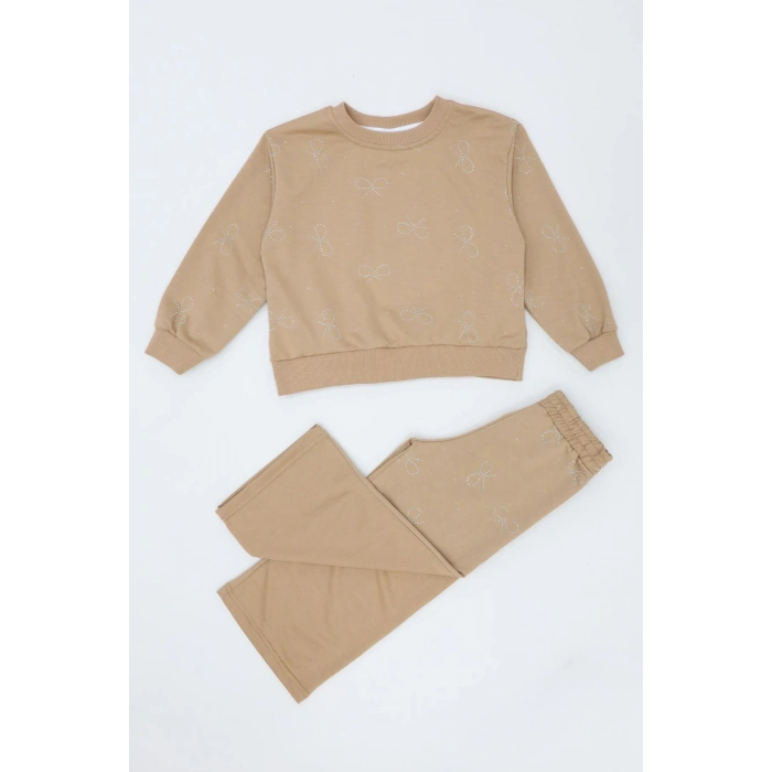 4-10 Yaş İki İplik Şardonsuz Çocuk Takım Camel - 55043.1776.
