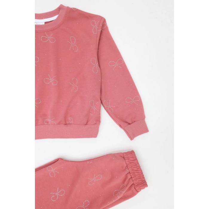 4-10 Yaş İki İplik Şardonsuz Çocuk Takım Gülkurusu - 55043.1776.