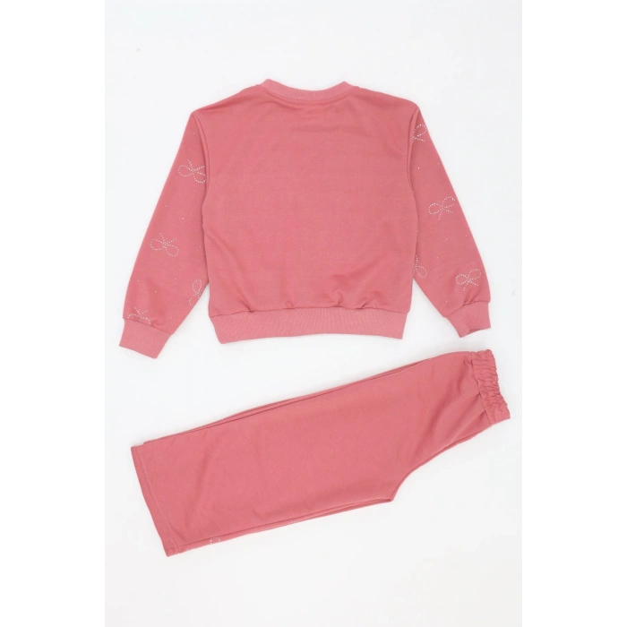 4-10 Yaş İki İplik Şardonsuz Çocuk Takım Gülkurusu - 55043.1776.