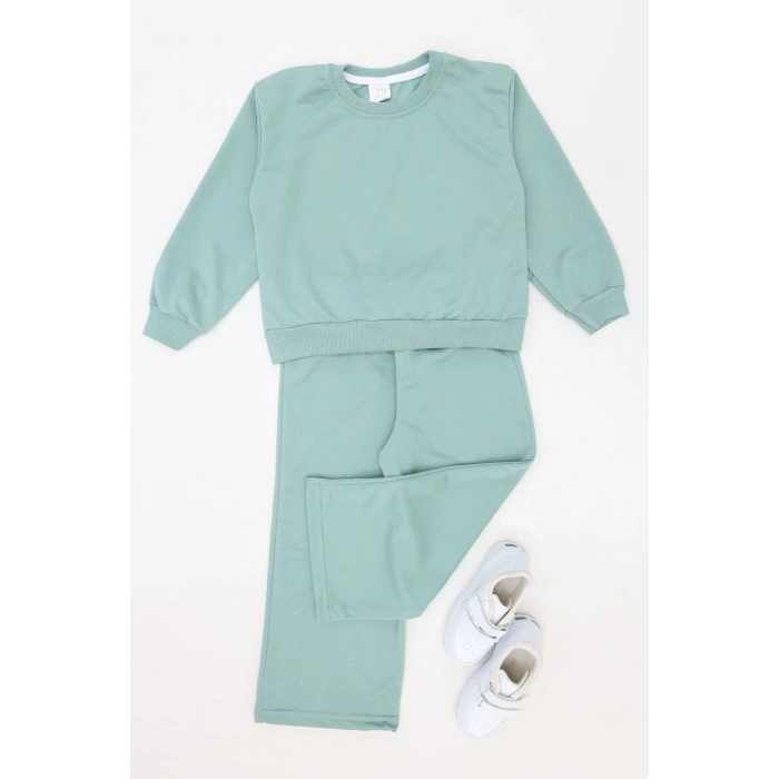 4-10 Yaş İki İplik Şardonsuz Çocuk Takım Mint - 55042.1776.