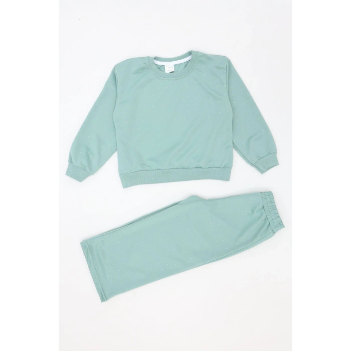 4-10 Yaş İki İplik Şardonsuz Çocuk Takım Mint - 55042.1776.