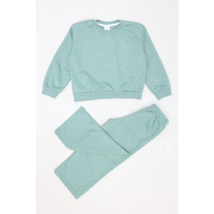 4-10 Yaş İki İplik Şardonsuz Çocuk Takım Mint - 55043.1776.