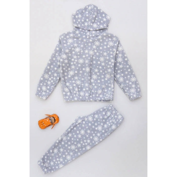 4-10 Yaş Polar Kapşonlu İkili Takım Grikar - 52076.1776.