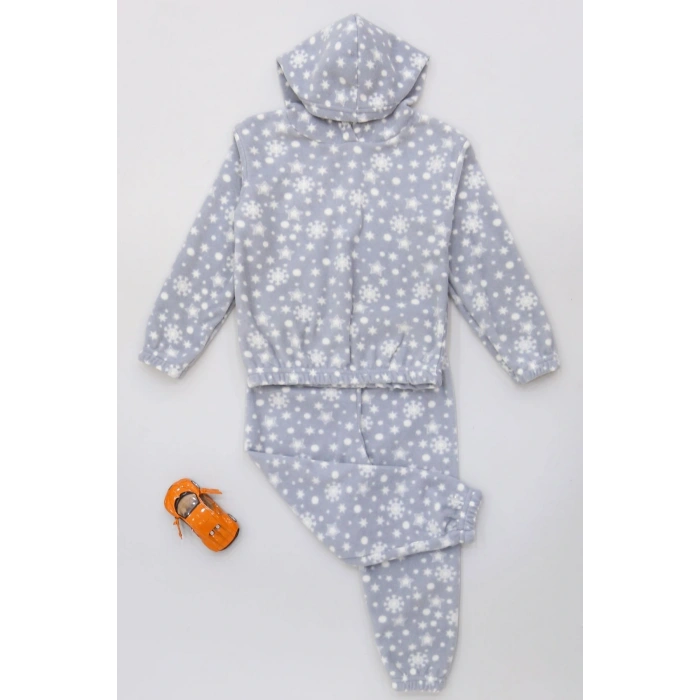 4-10 Yaş Polar Kapşonlu İkili Takım Grikar - 52076.1776.