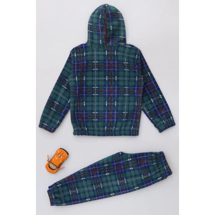 4-10 Yaş Polar Kapşonlu İkili Takım Yeşilekose - 52076.1776.