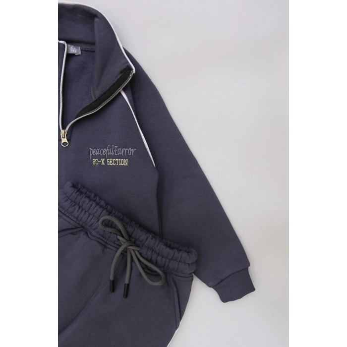 5-12 Yaş 3 İplik Şardonlu Biyeli Takım Antrasit - 60200.1867.