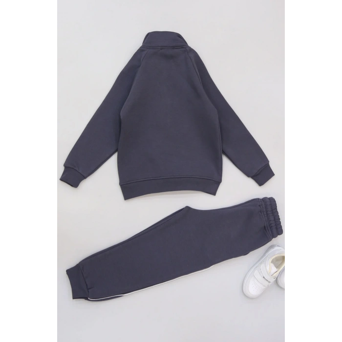 5-12 Yaş 3 İplik Şardonlu Biyeli Takım Antrasit - 60200.1867.