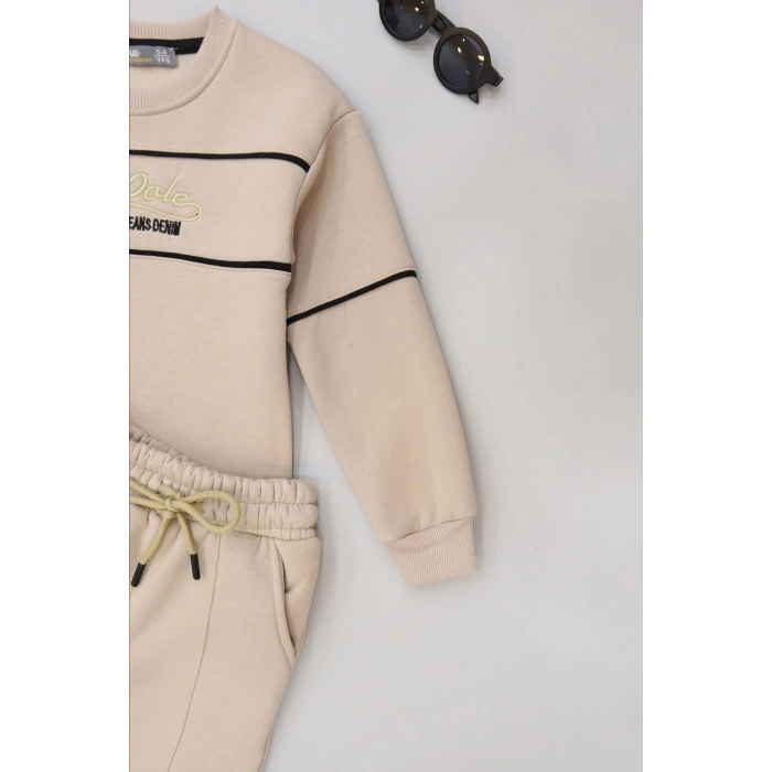 5-12 Yaş 3 İplik Şardonlu Takım Bej - 60220.1867.