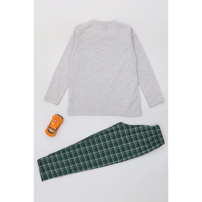 5-12 Yaş Erkek Süprem Pijama Takımı Grizümrüt - 42519.1048.