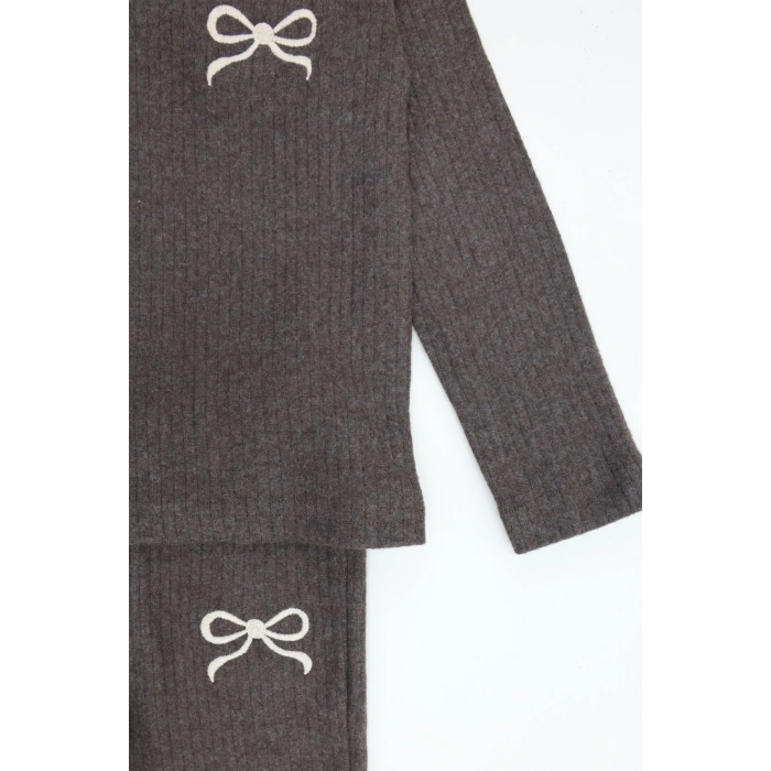 5-12 Yaş İnterlok Baskılı Takım Acıkahve - 52182.1567.