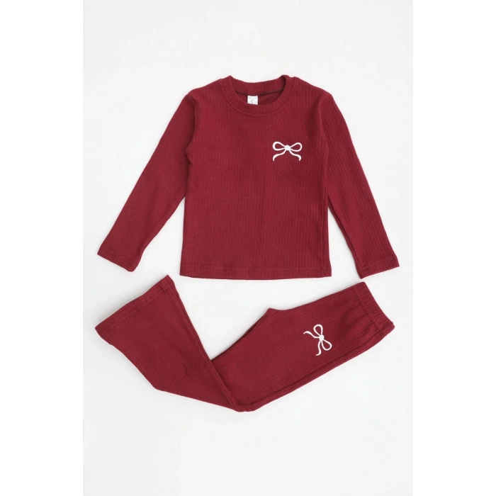 5-12 Yaş İnterlok Baskılı Takım Bordo - 52182.1567.