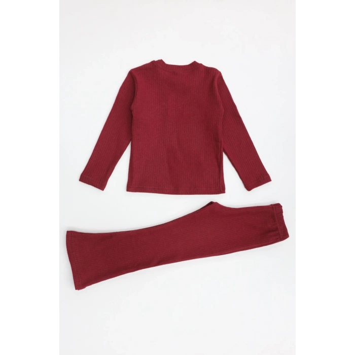 5-12 Yaş İnterlok Baskılı Takım Bordo - 52182.1567.