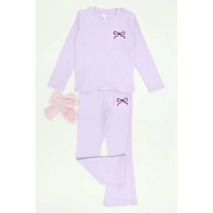 5-12 Yaş İnterlok Baskılı Takım Lila - 52182.1567.
