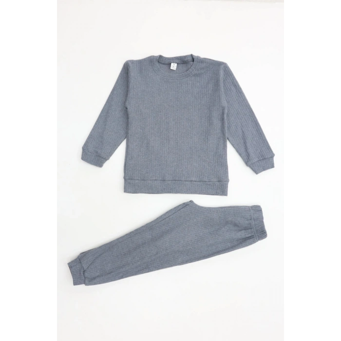 5-12 Yaş İnterlok Fitilli Takım Füme - 52183.1567.