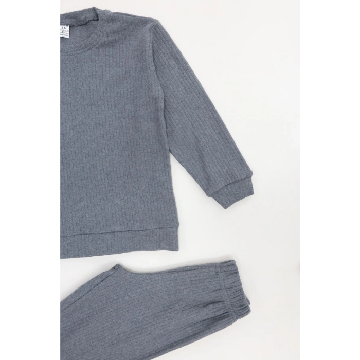 5-12 Yaş İnterlok Fitilli Takım Füme - 52183.1567.