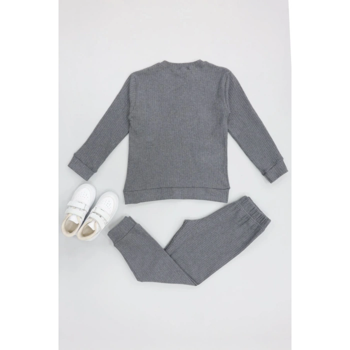 5-12 Yaş İnterlok Fitilli Takım Füme - 52184.1567.