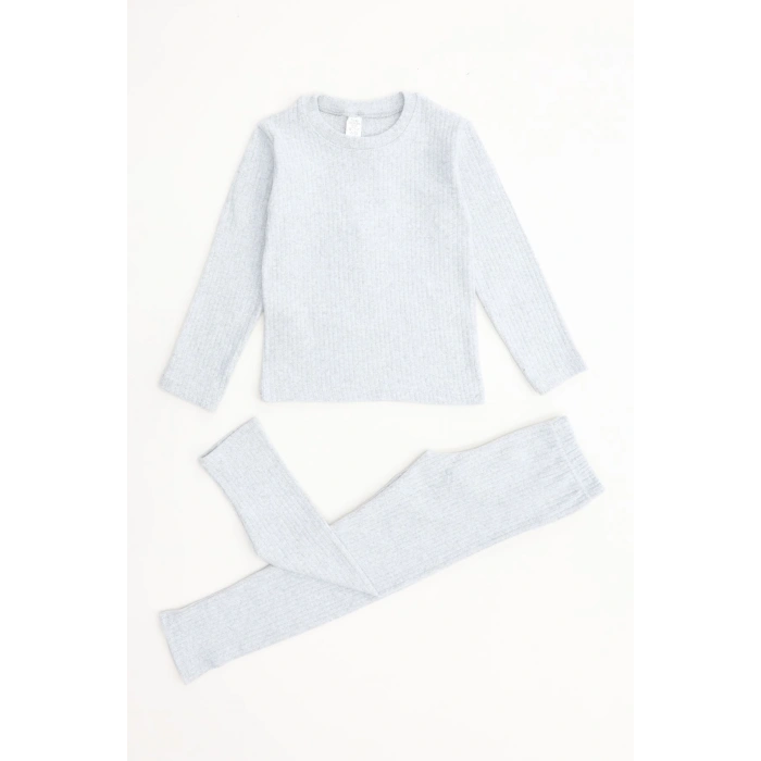 5-12 Yaş İnterlok Fitilli Takım Gri - 52181.1567.