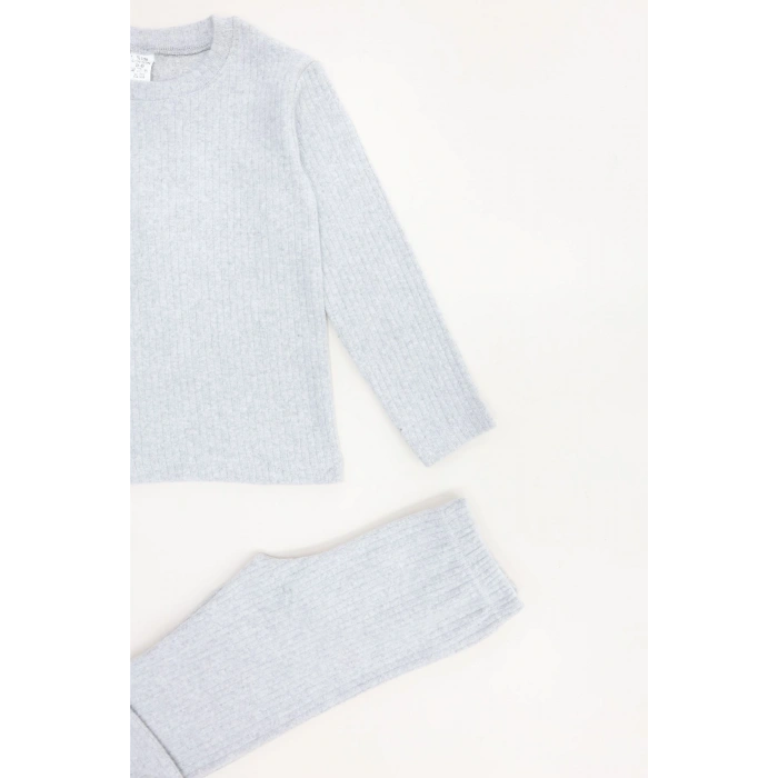 5-12 Yaş İnterlok Fitilli Takım Gri - 52181.1567.