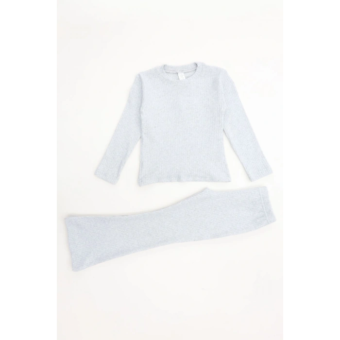 5-12 Yaş İnterlok Fitilli Takım Gri - 52185.1567.