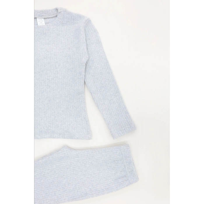 5-12 Yaş İnterlok Fitilli Takım Gri - 52185.1567.