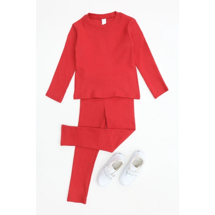 5-12 Yaş İnterlok Fitilli Takım Kırmızı - 52181.1567.