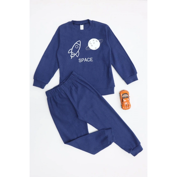 5-12 Yaş İnterlok Fitilli Takım Lacivert - 52184.1567.