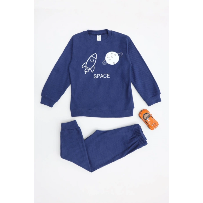 5-12 Yaş İnterlok Fitilli Takım Lacivert - 52184.1567.