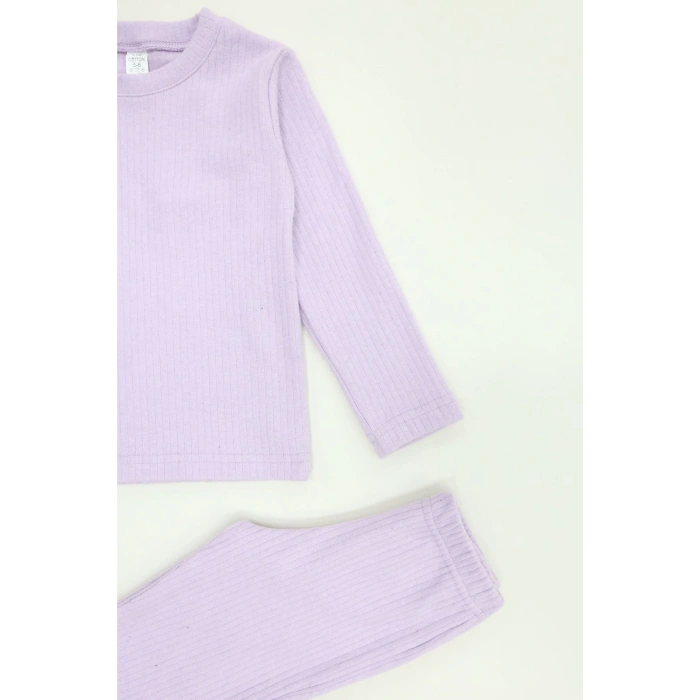 5-12 Yaş İnterlok Fitilli Takım Lila - 52185.1567.